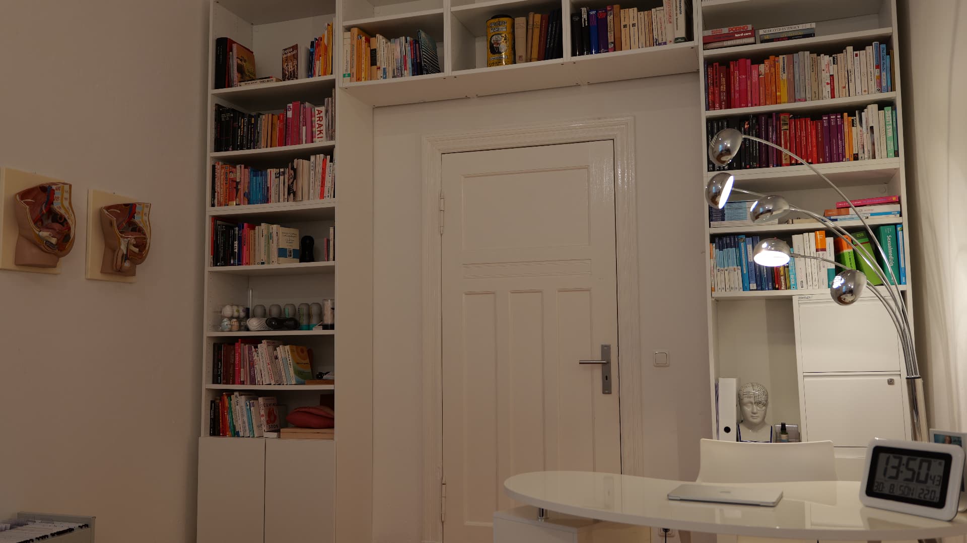 Arbeitszimmer mit umfangreicher Fachbibliothek
